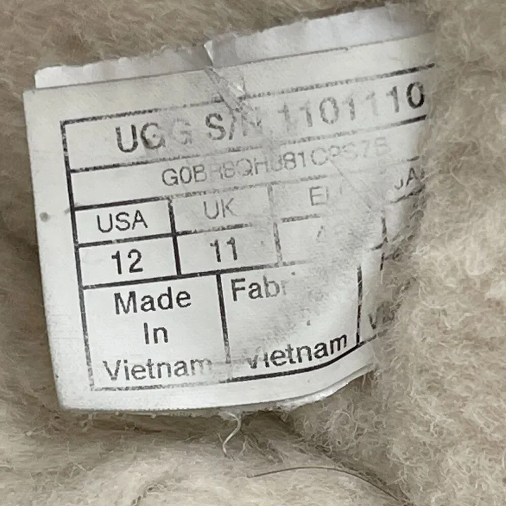 UGG Ascot Moccasin Slippers Mens Size 12 Black Suede Casual Comfort Shoes - Picture 8 of 9